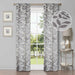 Leaves Room Darkening Blackout Curtain Panel Sets - Gray