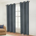 Solid Machine Washable Room Darkening Blackout Curtains, Set of 2 - Gray