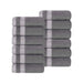 Hays Cotton Medium Weight Face Towel Washcloth Set of 12 - Grey