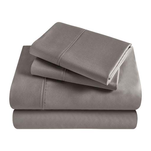 Egyptian Cotton 300 Thread Count Solid Deep Pocket Sheet Set - Gray