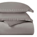 Egyptian Cotton 400 Thread Count Solid Duvet Cover Set - Gray