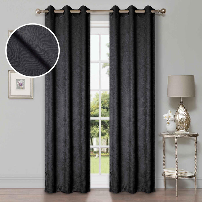 Waverly Modern Washable Room Darkening Blackout Curtain Panel Set