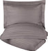 Egyptian Cotton 300 Thread Count Striped Duvet Cover Set - Gray