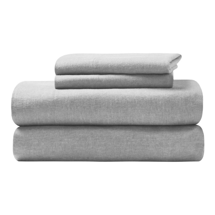 Melange Flannel Cotton Two-Toned Brushed Deep Pocket Sheet Set