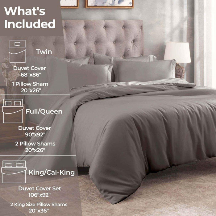 Egyptian Cotton 400 Thread Count Solid Duvet Cover Set