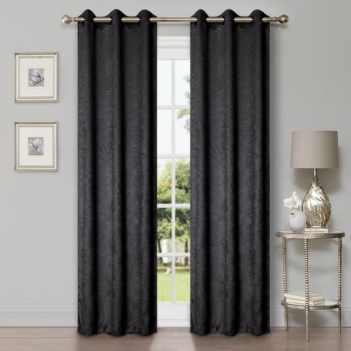 Waverly Thermal Blackout Grommet 2 Piece Curtain Panel Set 42" - Gray