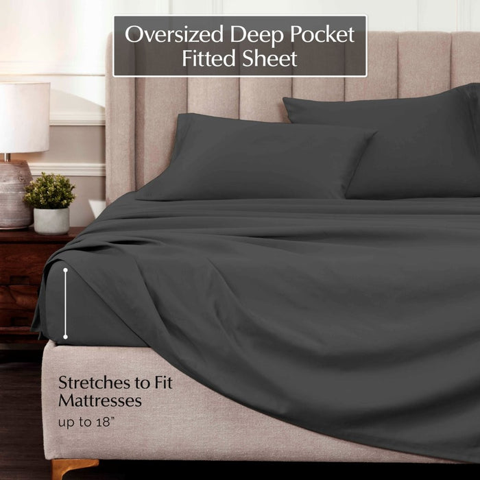 1000 Thread Count Egyptian Cotton Bed Sheet Set Olympic Queen