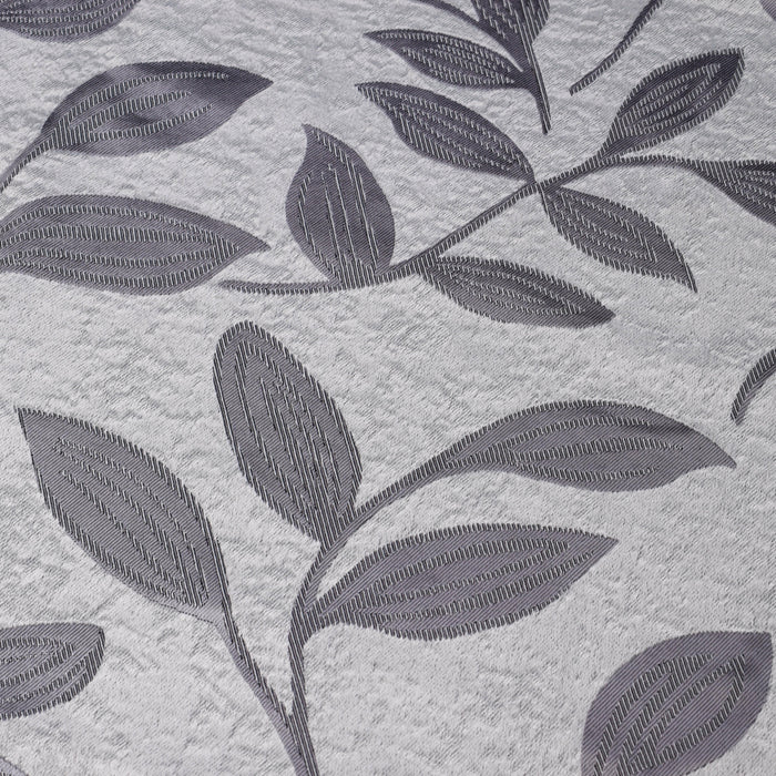 Leaves Machine Washable Room Darkening Blackout Curtains - Gray