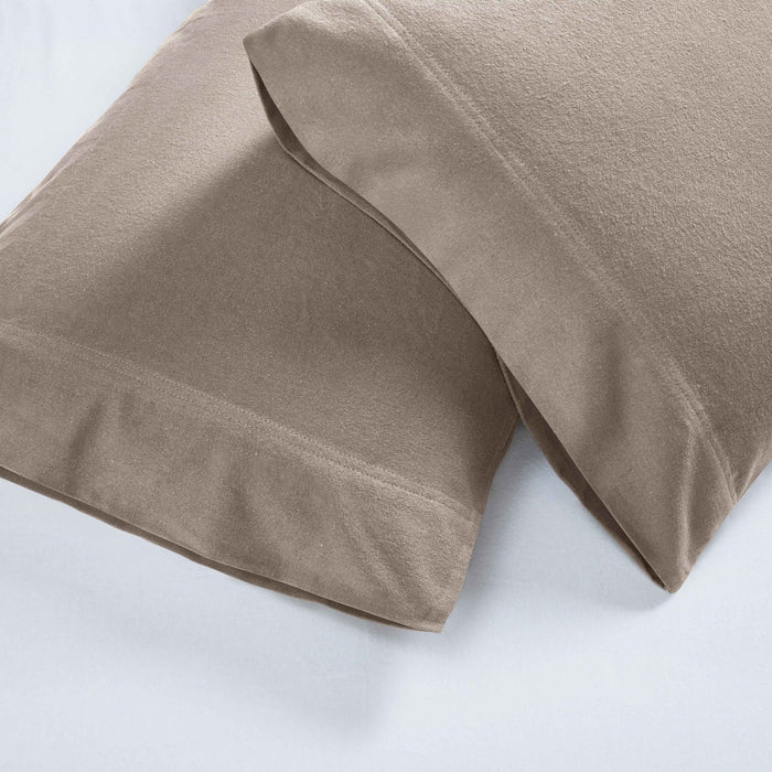 Rome Flannel Cotton Solid Brushed Pillowcases, Set of 2