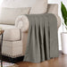 Cotton All Season Diamond Bed Blanket & Sofa Throw - Grey