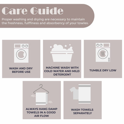 Zero Twist Cotton Ribbed Geometric Border Plush 9 Piece Towel Set - Blue Nile Mills