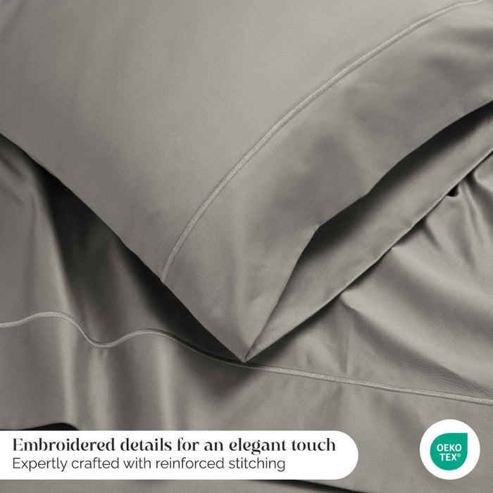 Egyptian Cotton 1500 Thread Count Embroidered Marrow Stitch Sheet Set