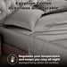 Egyptian Cotton 400 Thread Count Solid Deep Pocket Sheet Set - Gray