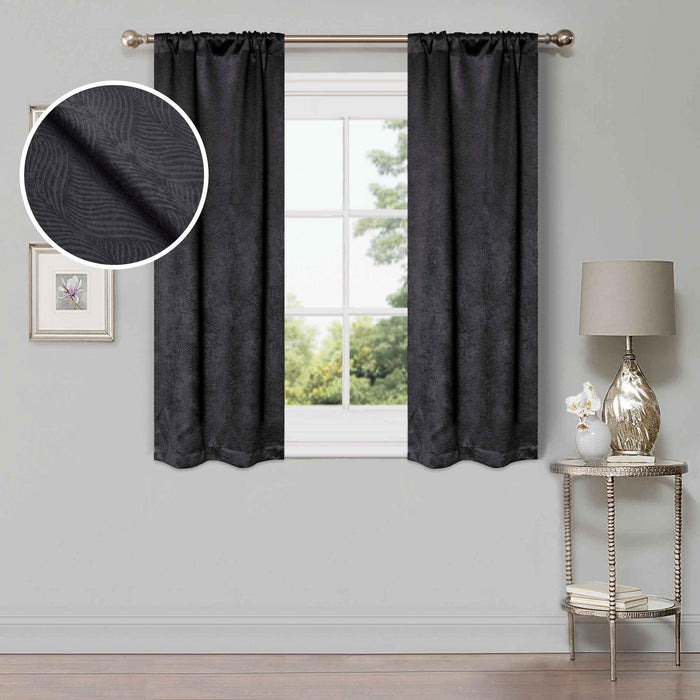 Waverly Thermal Blackout Grommet Curtain Panel Set 26" - Gray