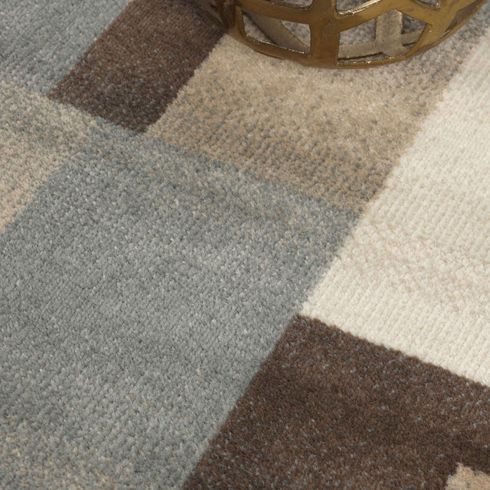 Clifton Modern Geometric Patchwork Area Rug  or Runner Rug