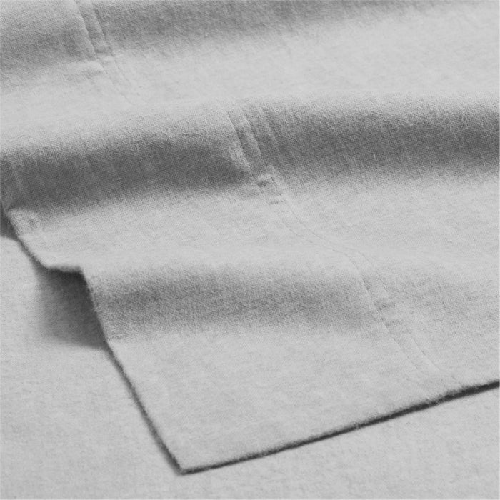 Melange Flannel Cotton Two-Toned Brushed Pillowcases, Set of 2