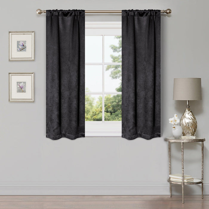 Waverly Modern Washable Room Darkening Blackout Curtain Panel Set