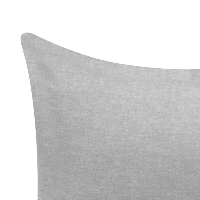 Melange Flannel Cotton Two-Toned Brushed Pillowcases, Set of 2