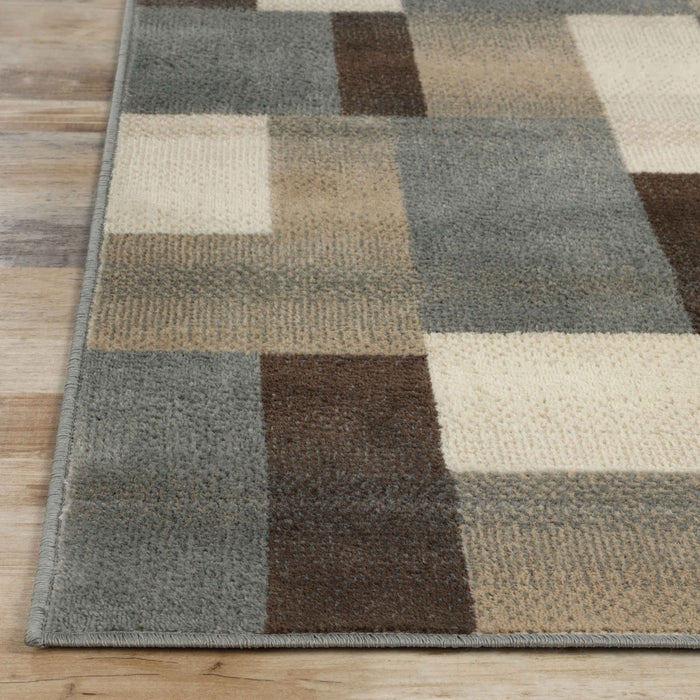 Clifton Modern Geometric Patchwork Area Rug  or Runner Rug