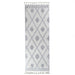 Serafina Boho Tribal Geometric Indoor Shag Area Rug with Tassels - Grey/Cream