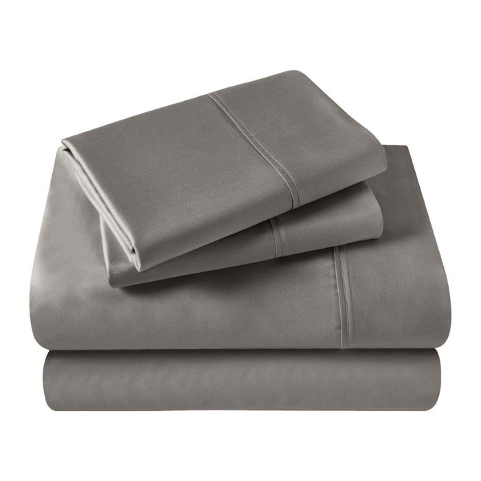 Egyptian Cotton 400 Thread Count Solid Bed Sheet Set - Gray