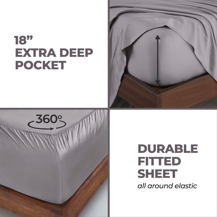 Modal From Beechwood 300 Thread Count Extra Deep Pocket Bed Sheet Set