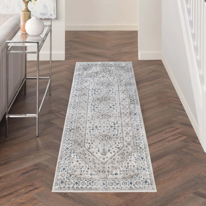 Layland Classic Medallion Traditional Indoor Area Rug or Runner - Gray