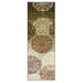 Hedena Traditional Non-Slip Geometric Floral Indoor Area Rug Or Runner - Brown