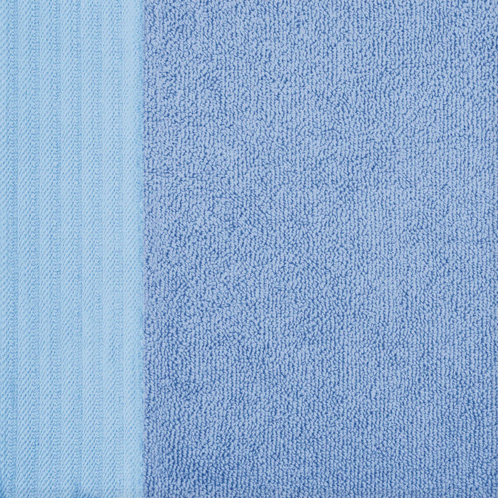 Turkish Cotton 6 Piece Highly Absorbent Solid Towel Set - Pacific Blue