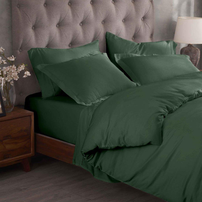 Egyptian Cotton 300 Thread Count Solid Duvet Cover Set