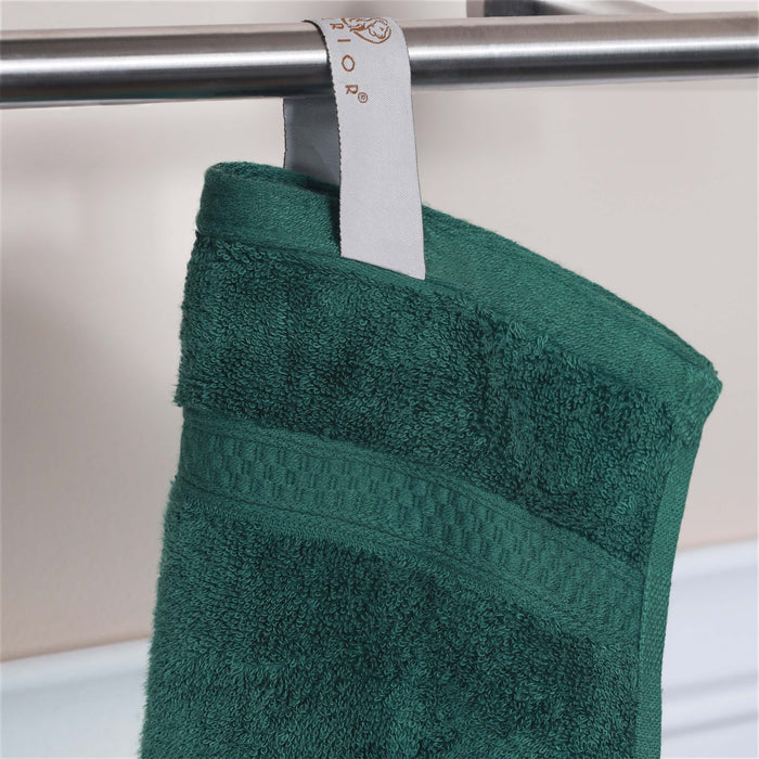 Rayon from Bamboo Blend Solid 6 Piece Hand Towel Set - Hunter Green