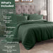 Egyptian Cotton 300 Thread Count Solid Duvet Cover Set - HunterGreen