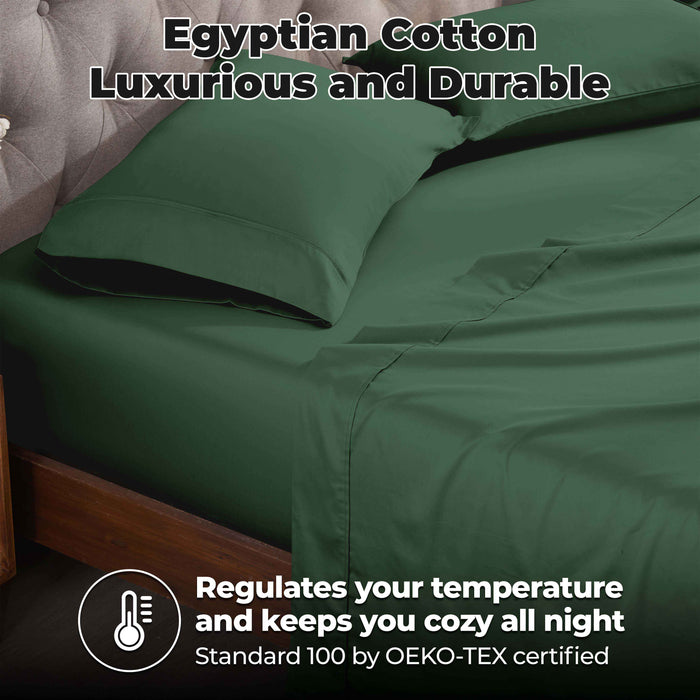 Egyptian Cotton 400 Thread Count Solid Deep Pocket Sheet Set