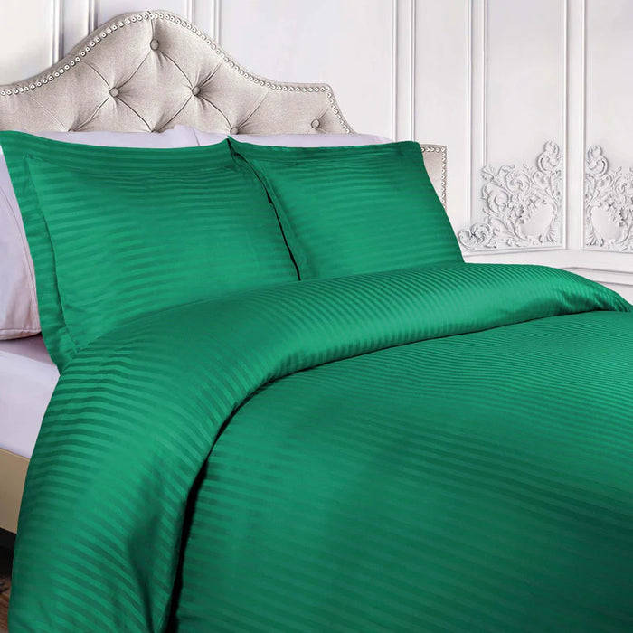 Egyptian Cotton 300 Thread Count Striped Duvet Cover Set