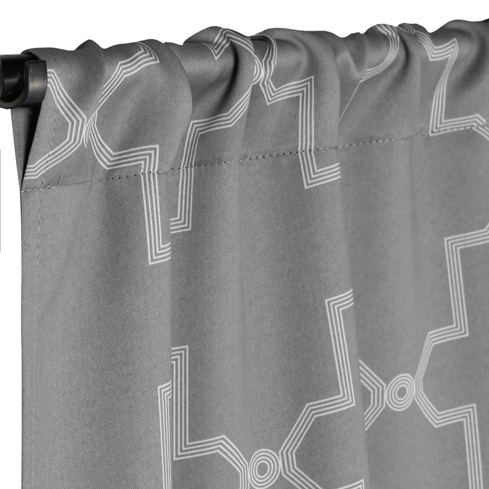 Imperial Trellis Blackout Curtain Set of 2 Panels - Silver