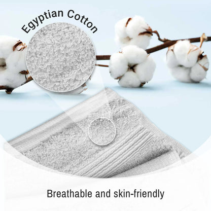 Heritage Egyptian Cotton Solid Bath Towel Set of 4 - Blue Nile Mills