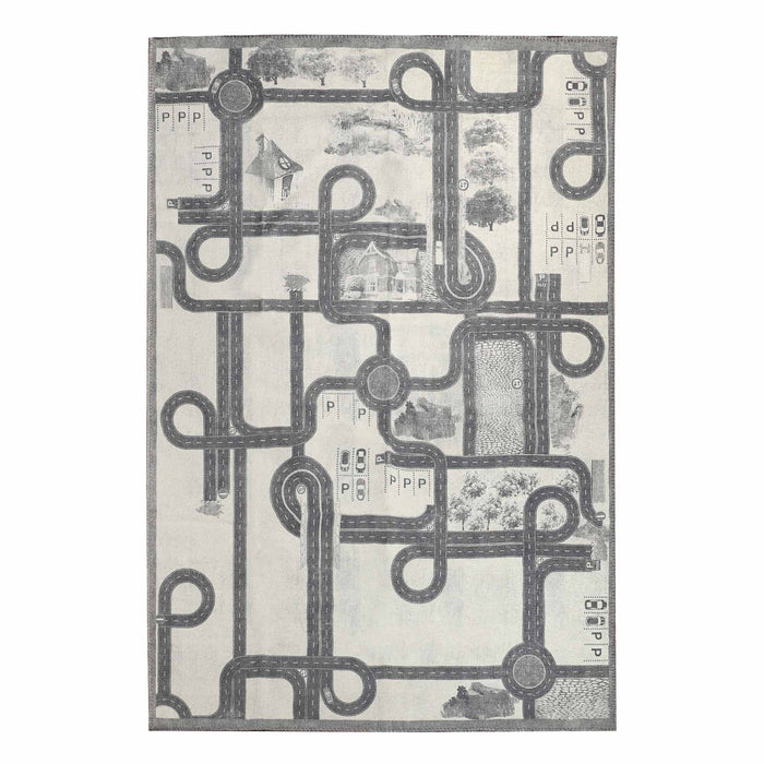 Country Road Non-Slip Kids Playroom Nursery Washable Indoor Area Rug