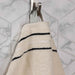 Sadie Zero Twist Cotton Solid Jacquard Floral Motif 12 Piece Towel Set - Ivory