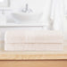 Cotton Eco Friendly 2 Piece Solid Bath Sheet Towel Set - Ivory