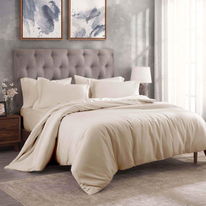 Egyptian Cotton 300 Thread Count Solid Duvet Cover Set