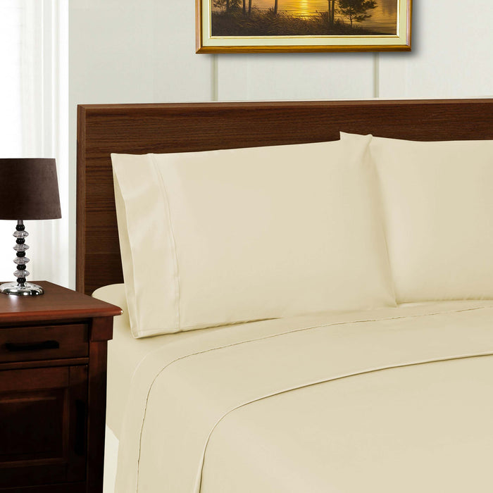 1000 Thread Count Wrinkle Resistant Bed Sheet Set - Ivory