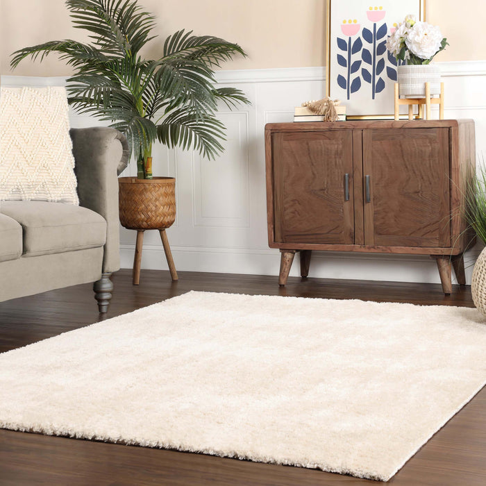 California Shag Non-Slip Solid Plush Indoor Area Rug or Runner Rug