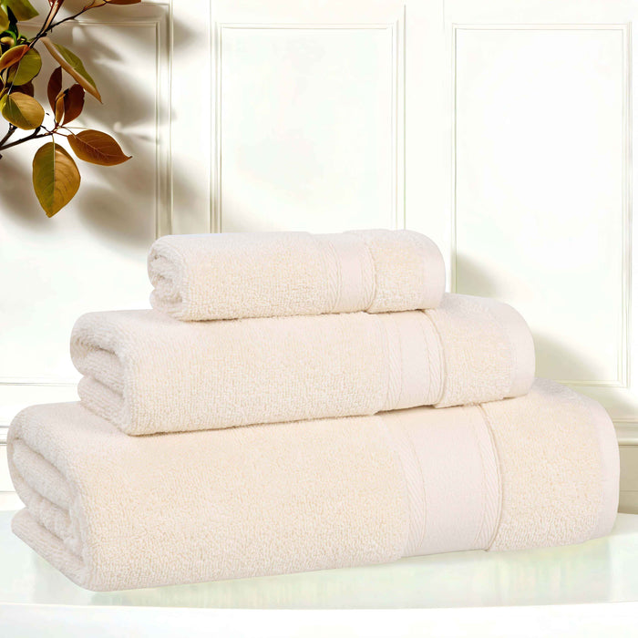 Belmont Zero Twist Cotton Medium Weight Absorbent 3 Piece Towel Set