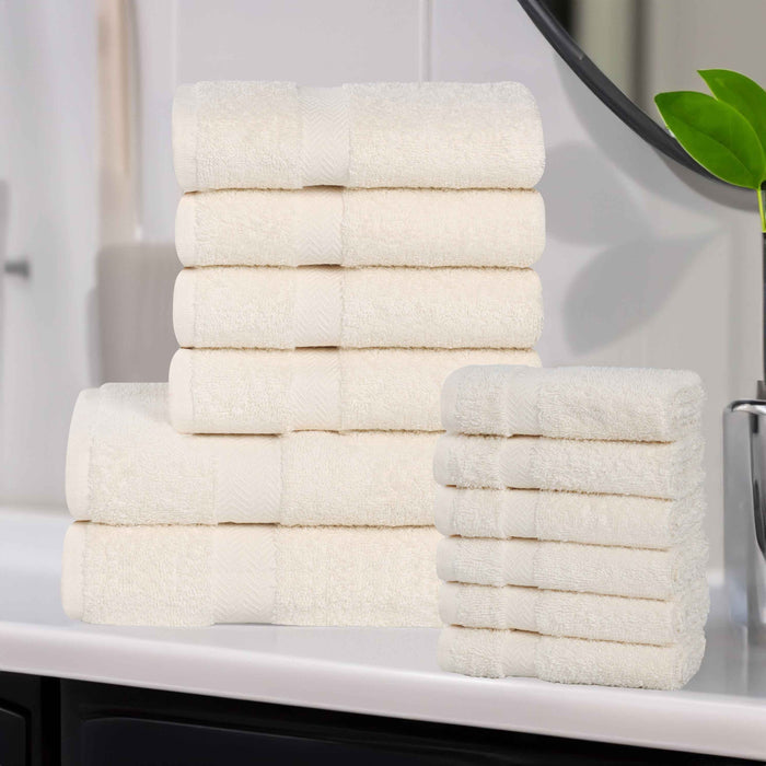 Franklin Cotton Eco Friendly 12 Piece Towel Set