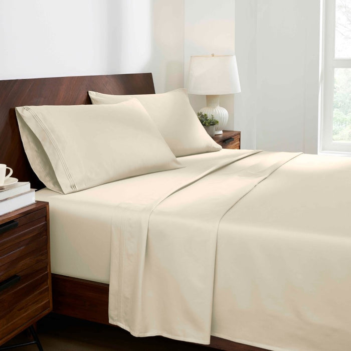 1000 Thread Count Egyptian Cotton Bed Sheet Set Olympic Queen