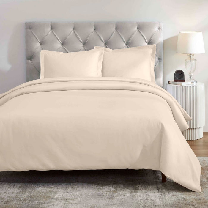 1200 Thread Count Egyptian Solid Cotton Duvet Cover Set