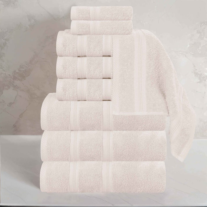 Smart Dry Zero Twist Cotton 9 Piece Solid Assorted Towel Set