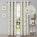 Leaves Room Darkening Blackout Curtain Panel Sets - Ivory