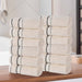 Niles Egypt Produced Giza Cotton Dobby Face Towel Washcloth Set of 12 - Ivory