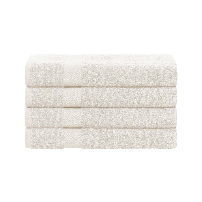 Franklin Cotton Eco Friendly 4 Piece Bath Towel Set - Ivory